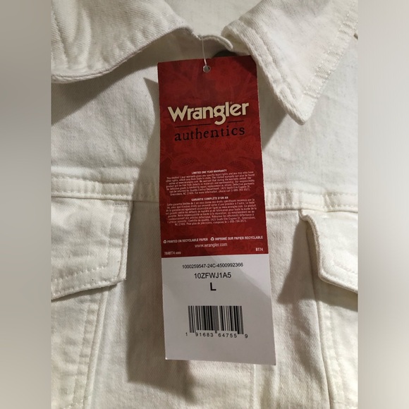 Wrangler Authentics Women’s Stretch Denim Off-White Jacket - Picture 8 of 13